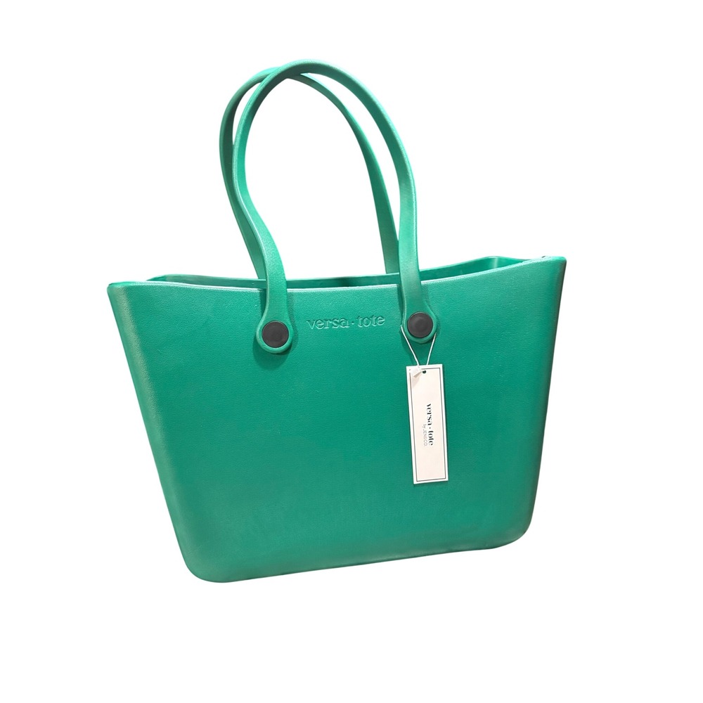 Jen & Co Versa Tote Womens Large Green NEW Washable EVA Rubber Beach Bag